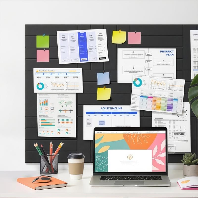 Home Office Alternative - Большая пробковая доска, альтернативная фетровая настенная
