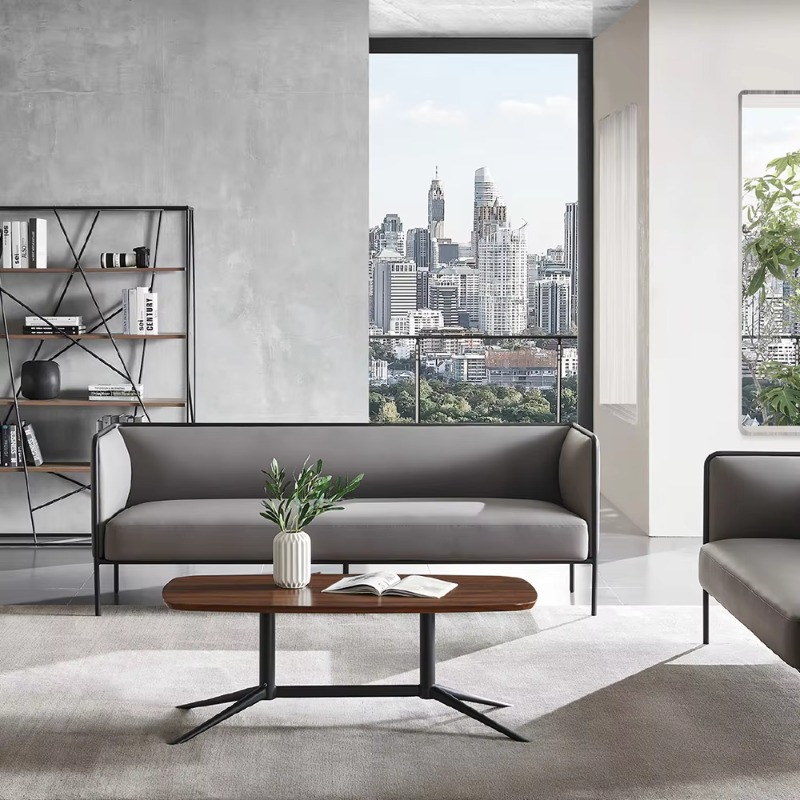 Home Office Furniture Sets - Современный европейский тканевый диван с журнальным