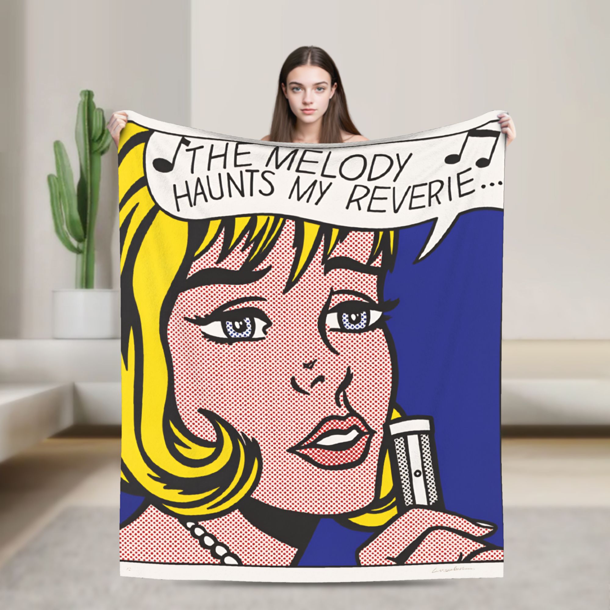 Home Office Trend - Плед Roy Lichtenstein в стиле поп-арт:
