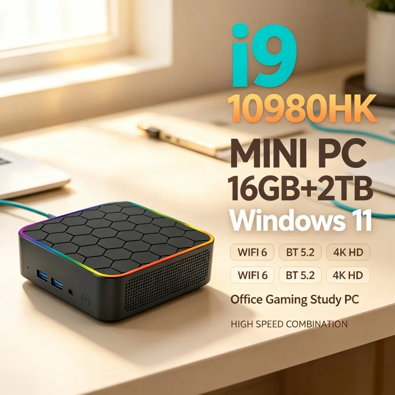Home Office Windows 11 - Мощный мини-ПК Intel I9‑10980HK с Windows