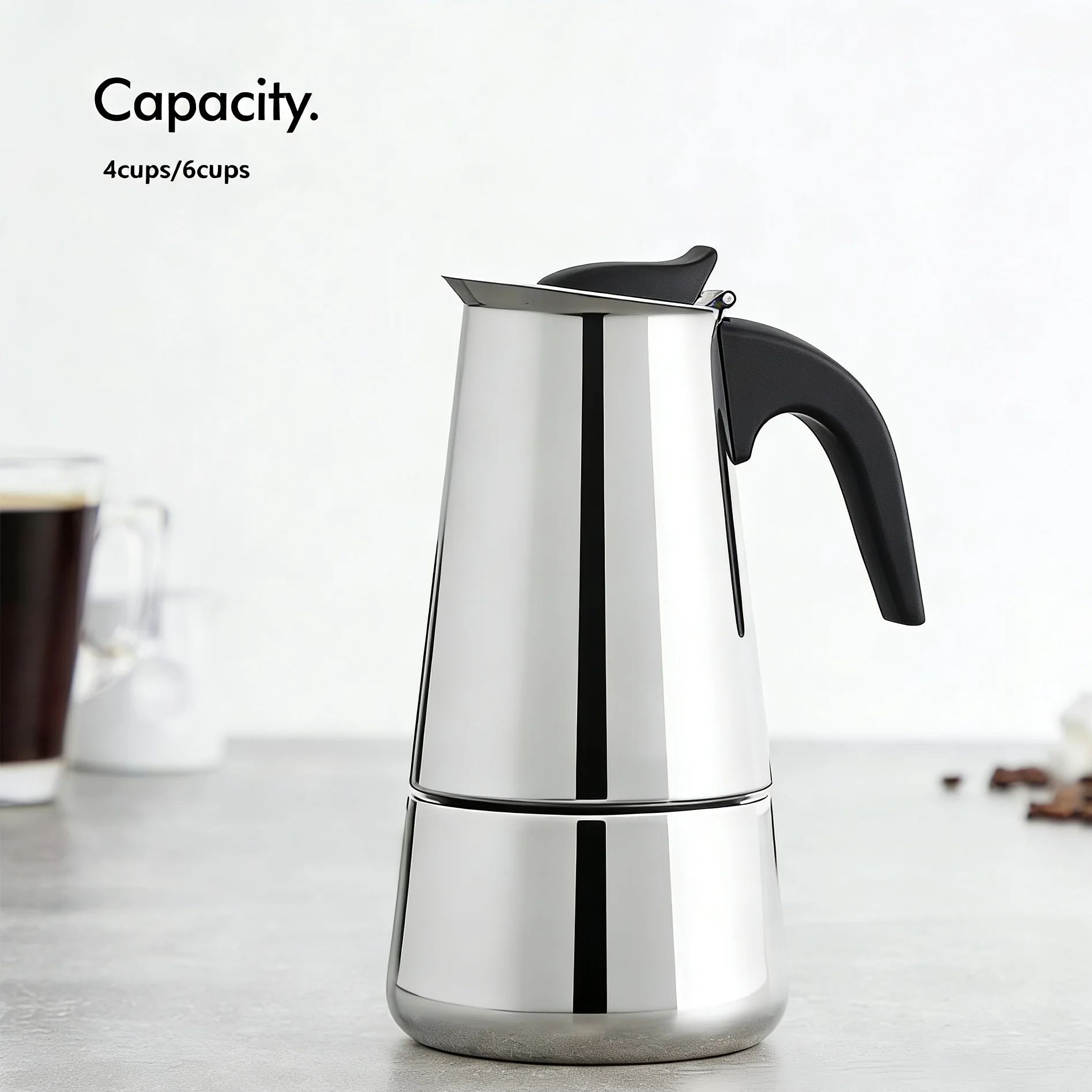 Кофеварка Мока из нержавеющей  – обзор и цена Home Office Moka