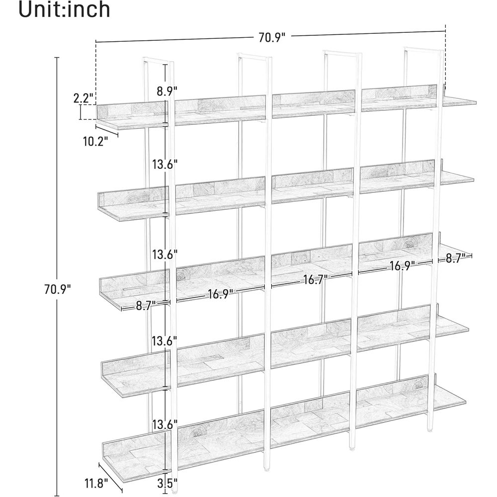 Промышленный стеллаж для книг  – обзор и цена Home Office Industrial Style