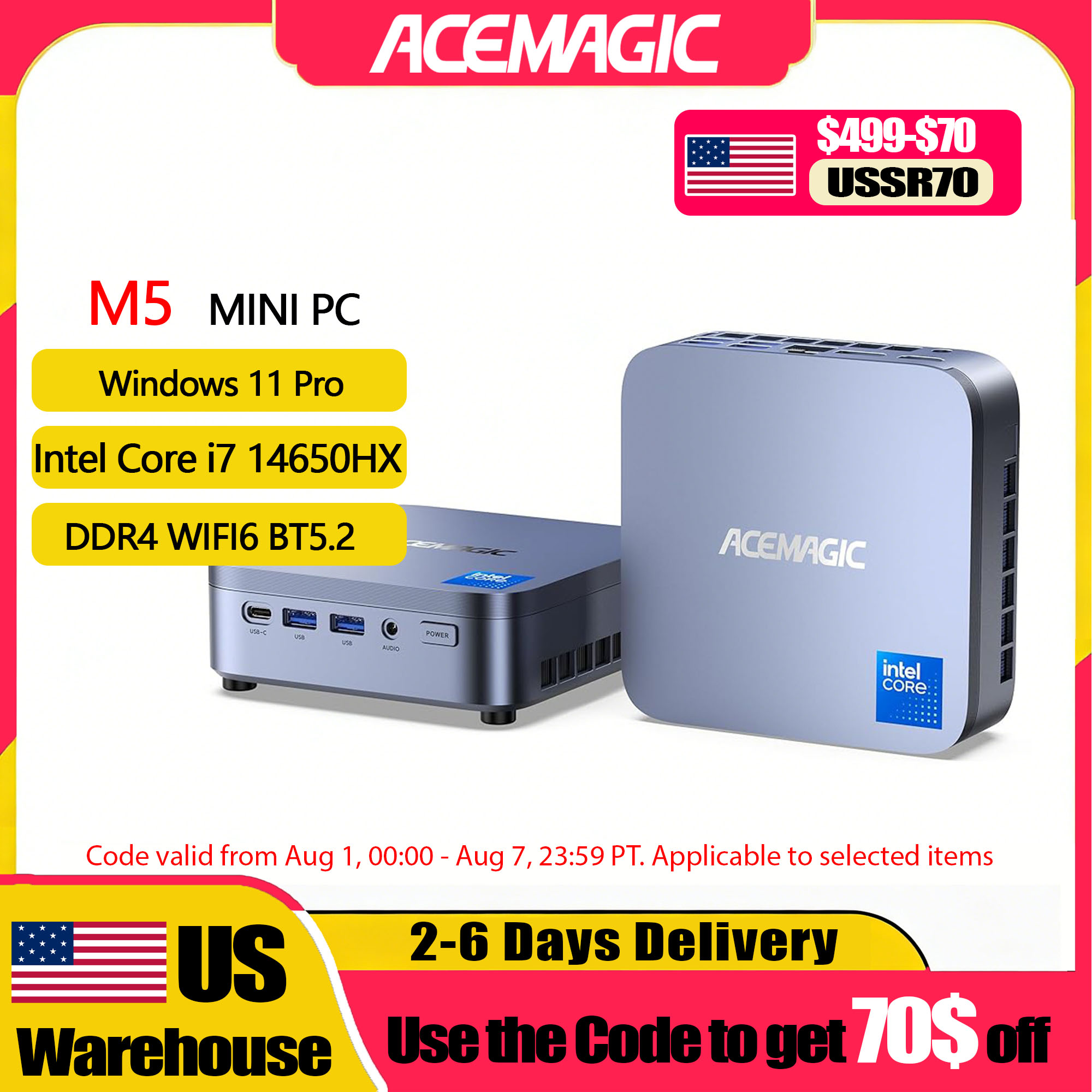 Мини-ПК ACEMAGIC M5 с Windows  – обзор и цена Home Office Windows 11