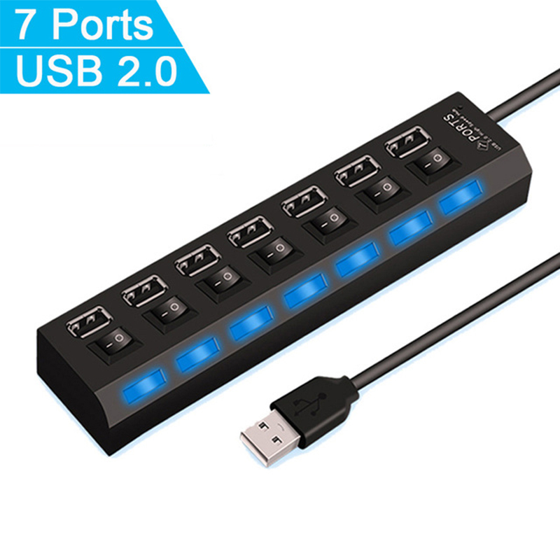 7-портовый USB 2.0-хаб-разветв – обзор и цена Home Office Setup