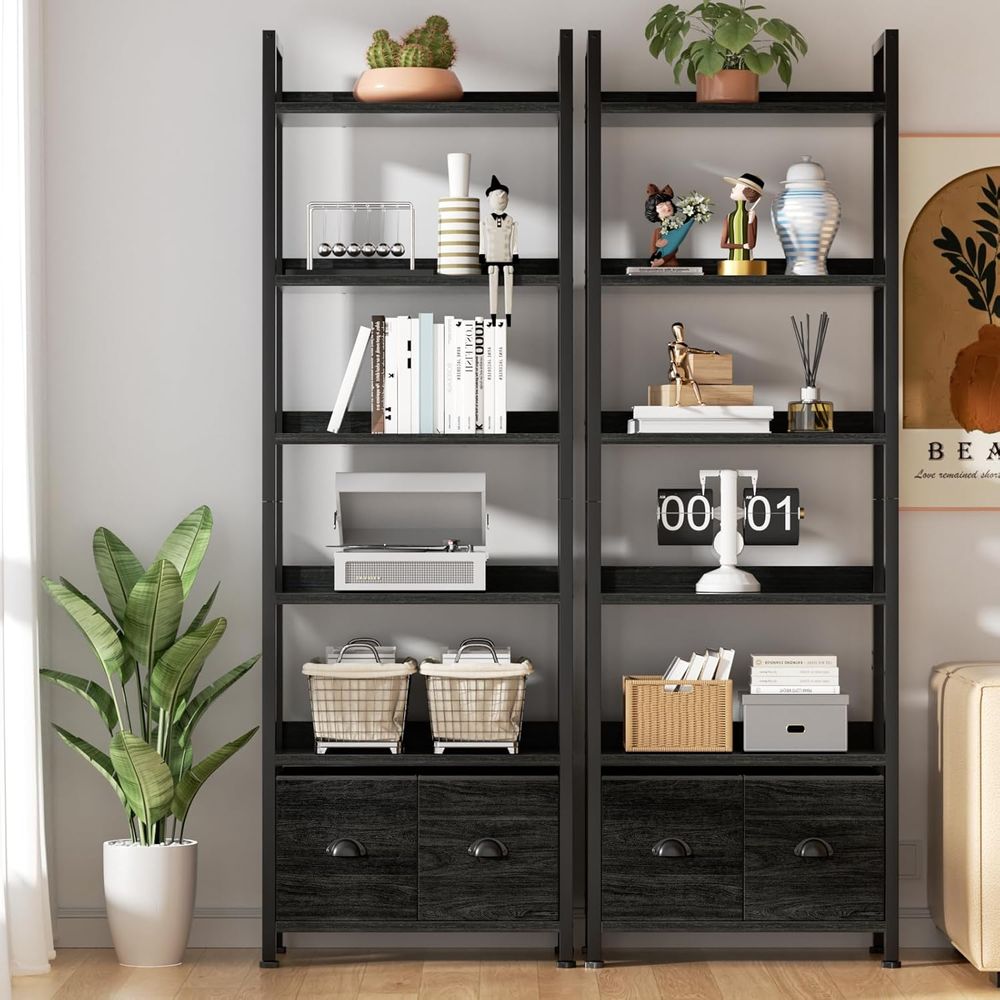Высокий книжный шкаф с 6 полка – обзор и цена Home Office Industrial Style